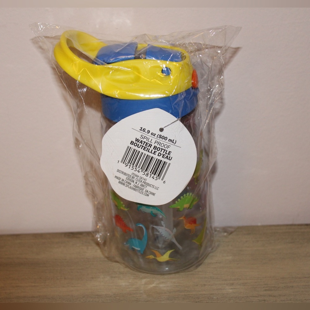 SPLASH Dinosaur Water Bottle Tumbler 16.9oz Spill Proof Kids - Picture 2 of 4